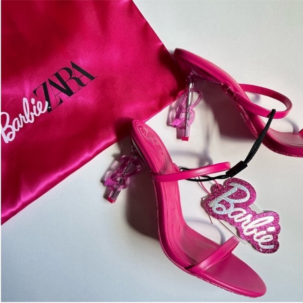 Zara X Barbie pink b heels size 38